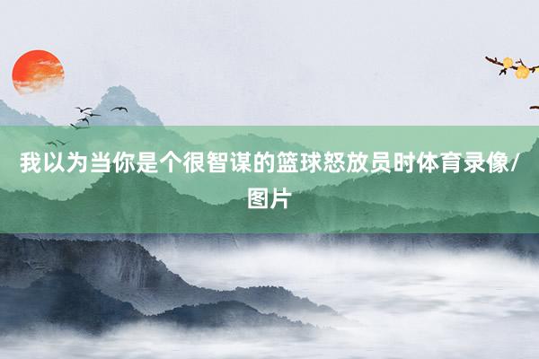 我以为当你是个很智谋的篮球怒放员时体育录像/图片