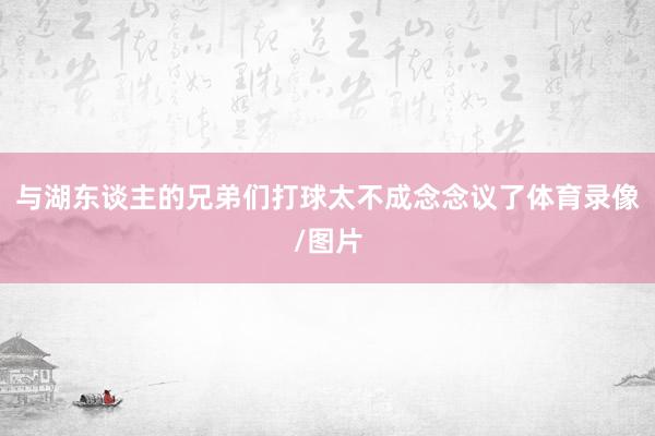 与湖东谈主的兄弟们打球太不成念念议了体育录像/图片