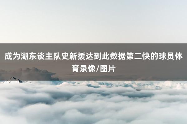 成为湖东谈主队史新援达到此数据第二快的球员体育录像/图片