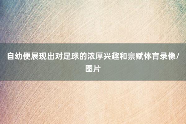 自幼便展现出对足球的浓厚兴趣和禀赋体育录像/图片