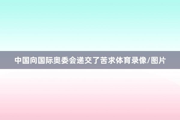 中国向国际奥委会递交了苦求体育录像/图片