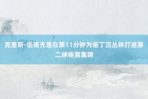 克里斯-伍德先是在第11分钟为诺丁汉丛林打进第二球体育集锦