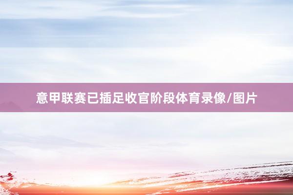 意甲联赛已插足收官阶段体育录像/图片
