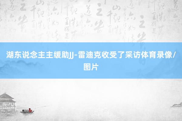 湖东说念主主缓助JJ-雷迪克收受了采访体育录像/图片