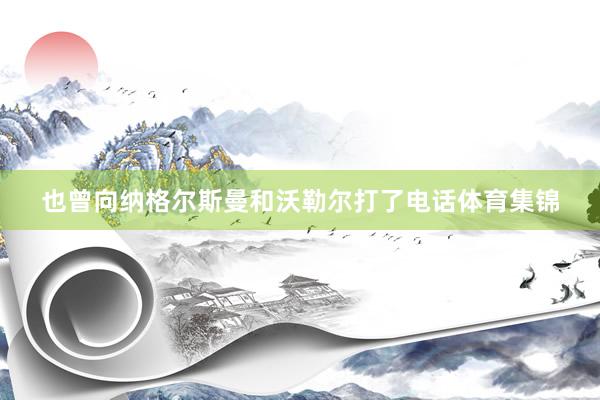 也曾向纳格尔斯曼和沃勒尔打了电话体育集锦