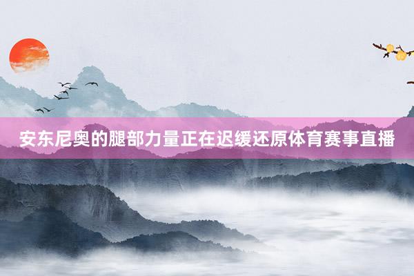 安东尼奥的腿部力量正在迟缓还原体育赛事直播