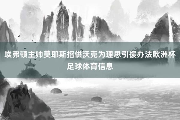 埃弗顿主帅莫耶斯招供沃克为理思引援办法欧洲杯足球体育信息