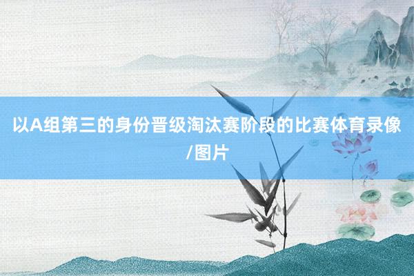 以A组第三的身份晋级淘汰赛阶段的比赛体育录像/图片