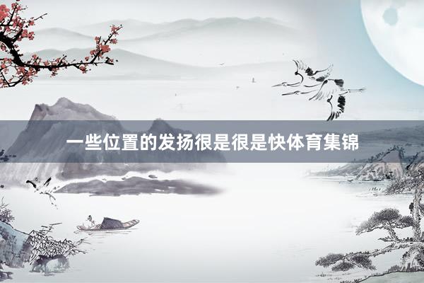 一些位置的发扬很是很是快体育集锦