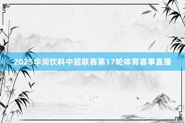 2025华润饮料中超联赛第17轮体育赛事直播