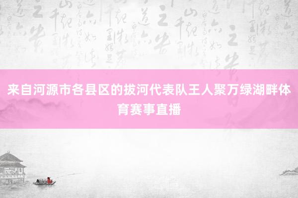 来自河源市各县区的拔河代表队王人聚万绿湖畔体育赛事直播