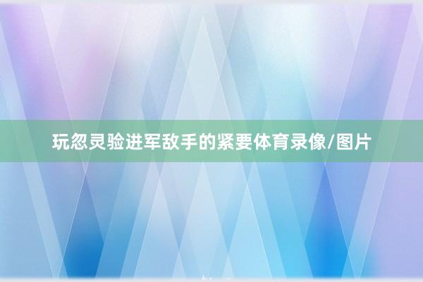 玩忽灵验进军敌手的紧要体育录像/图片