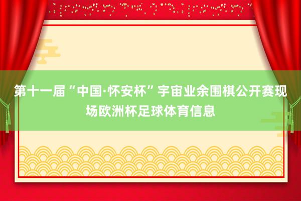 第十一届“中国·怀安杯”宇宙业余围棋公开赛现场欧洲杯足球体育信息