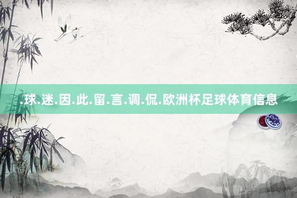 .球.迷.因.此.留.言.调.侃.欧洲杯足球体育信息