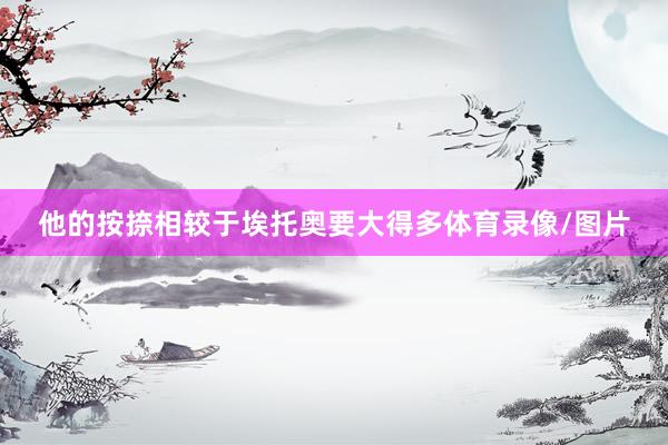 他的按捺相较于埃托奥要大得多体育录像/图片