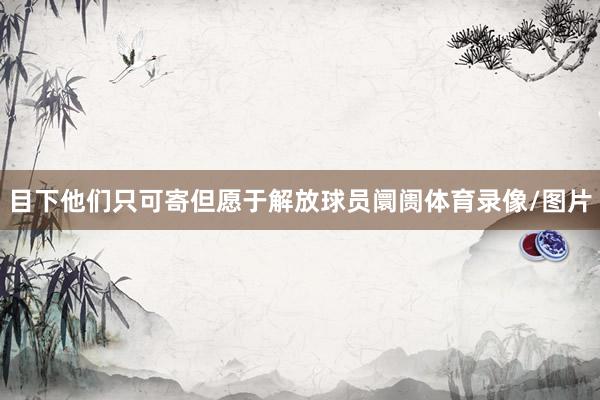 目下他们只可寄但愿于解放球员阛阓体育录像/图片